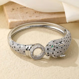Panther Luxe Crystal Bangle – Gold or Silver Statement Bracelet