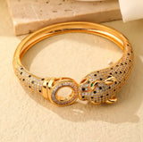 Panther Luxe Crystal Bangle – Gold or Silver Statement Bracelet