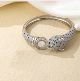 Panther Luxe Crystal Bangle – Gold or Silver Statement Bracelet