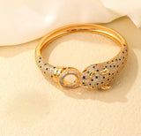 Panther Luxe Crystal Bangle – Gold or Silver Statement Bracelet