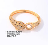 Panther Luxe Crystal Bangle – Gold or Silver Statement Bracelet