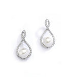 Infinity Style Pearl Teardrop Hali Earrings