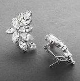 Marquise Crystal Cluster Earrings -vSilver