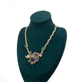 Regal Jardin Sapphire Statement Necklace Set