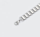 13mm Stainless Steel Ripple Link Bracelet – Silver Chunky Statement Chain for Men & Women
