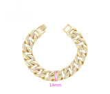 14mm Pavé Cuban Link Bracelet