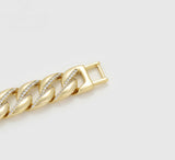 14mm Pavé Cuban Link Bracelet