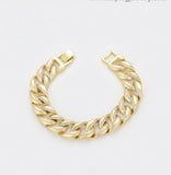 14mm Pavé Cuban Link Bracelet