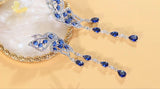 Serephina Blue Crystal Drop Earrings