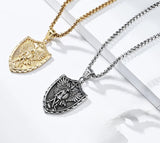 St. Michael Shield Pendant Necklace
