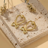 Pearl and Bow Drop Earrings