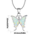 Opal Bloom Butterfly Necklace