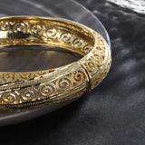 Gold Vintage Scroll Bangle