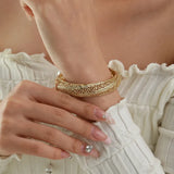 Gold Vintage Scroll Bangle