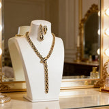 Snake Crystal Y Drop Necklace