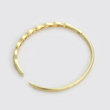 Mother of Pearl Crystal Gold Bangle Bracelet
