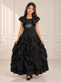 Girl's Elegant Embellished Pick Up Ball Gown