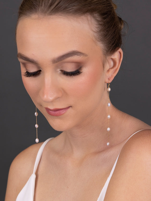 Sofia Richie Freshwater Pearl Shoulder Duster Earrings