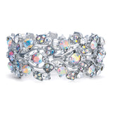 AB Stones Vine Stretch Bracelet with Bold Crystals