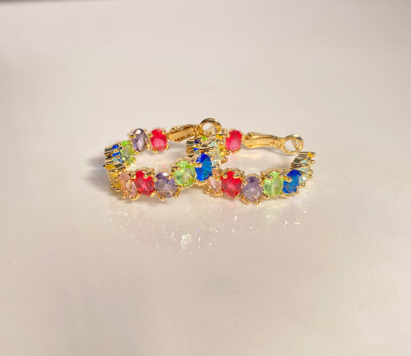 Jewel Me Out | Multicolour Hoop Earrings