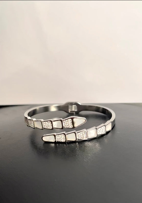 Stackable Serpent Scale Cuff Bracelet