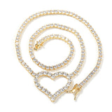 Eternal Spark Heart Tennis Necklace