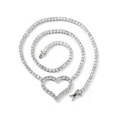 Eternal Spark Heart Tennis Necklace