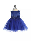 Floral Satin Tulle Princess Dress