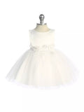 Floral Satin Tulle Princess Dress