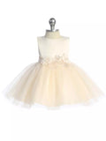 Floral Satin Tulle Princess Dress