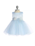 Floral Satin Tulle Princess Dress