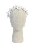 Silk Flower Headband with Rhinestones and Pearls