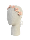 Silk Flower Headband with Rhinestones and Pearls