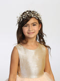 Beautiful Wired Floral Headpiece with Satin Ties