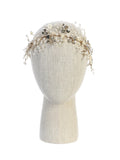 Beautiful Wired Floral Headpiece with Satin Ties