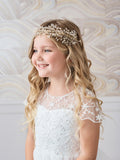 Beaded Wire Headpiece with Satin Tie Back