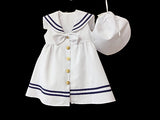 Infant/Toddler Sailor Dress with Matching Hat