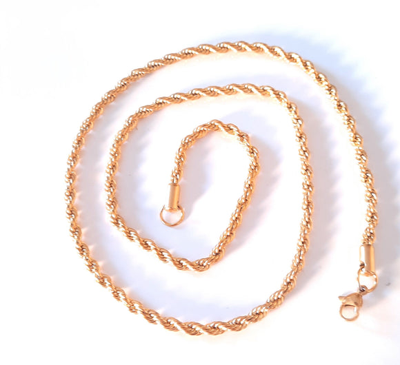2 MM Rope Chain | Gold Plated