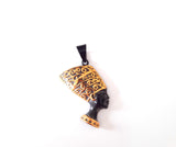 Nefertiti Pendant | Black + Gold