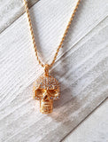 Iced Skull Pendant | Gold Plated