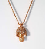 Iced Skull Pendant | Gold Plated