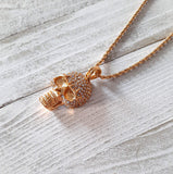 Iced Skull Pendant | Gold Plated