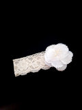 Infant Lace + Flower Stretch Headband