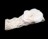 Infant Lace + Flower Stretch Headband