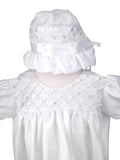 Baptism Gown With Beaded Criss Cross Detail