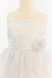 Dress with Pearl Bodice and Tulle Skirt