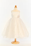 Dress with Pearl Bodice and Tulle Skirt