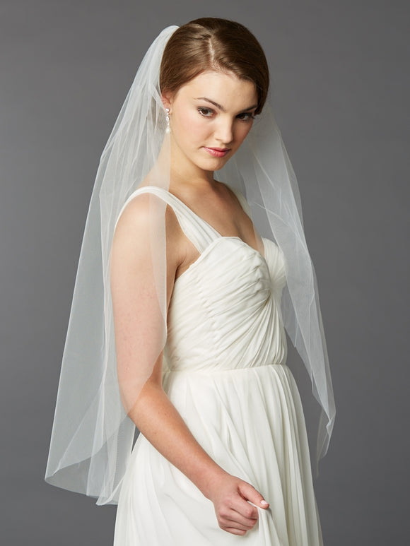 Best Selling Single-Layer Bridal Veil | Fingertip Length
