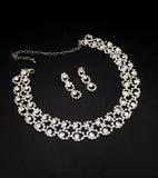 Rhinestone Statement Necklace with Matching Earrings