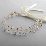 Hand-Crafted Hair Vine with Marquise Crystals and Freshwater Pearls